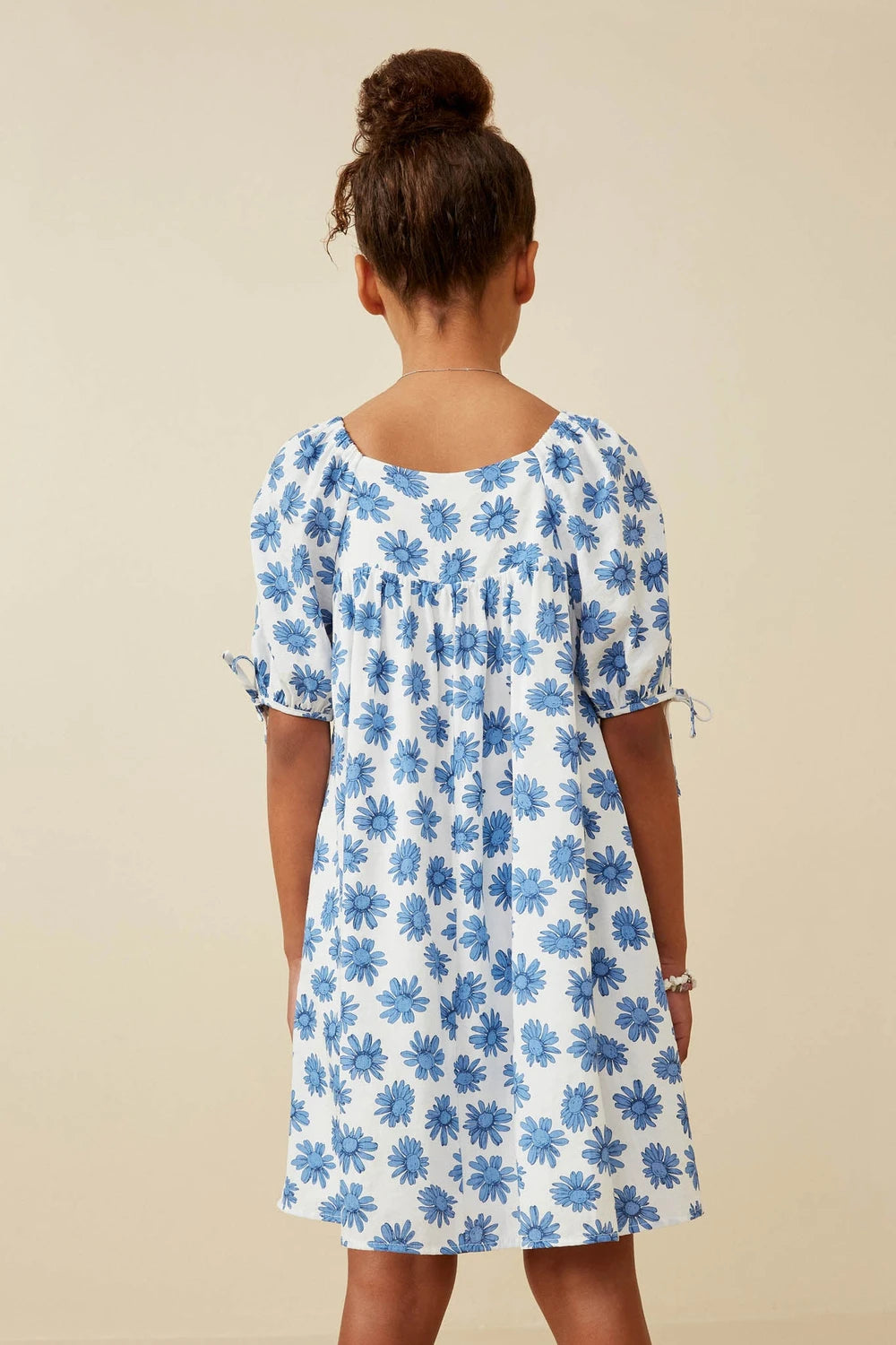Tie Sleeve Floral Dress